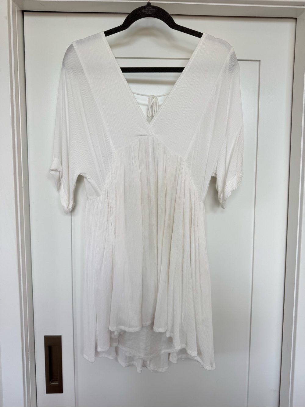 O’Neill White Deep V-Neck Dress